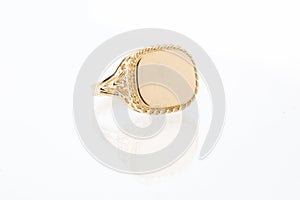 Mens Gold Bezel Ring