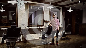 Mens hairdresser at workplace in the Barber shop