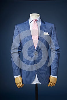 Mens jacket isolated on a blue background