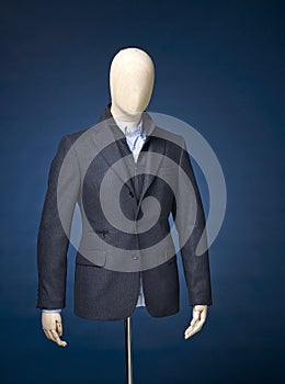 Mens jacket isolated on a blue background