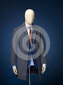 Mens jacket isolated on a blue background