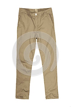 Mens pants isolated on white background,