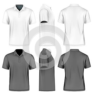 Mens slim-fitting short vector illustration