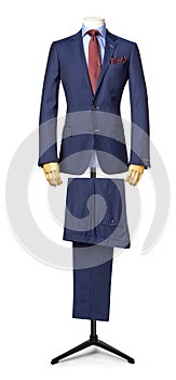 Mens suit isolated on white with clipping path