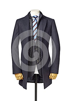 Mens suit isolated on white with clipping path