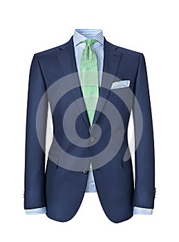 Mens suit isolated on white with clipping path