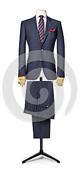 Mens suit isolated on white with clipping path