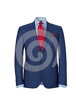 Mens suit isolated on white with clipping path