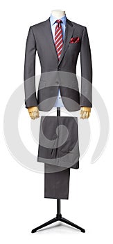 Mens suit isolated on white with clipping path