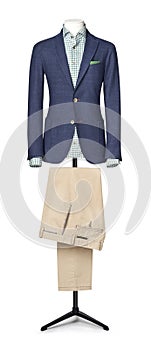 Mens suit on white with clipping path