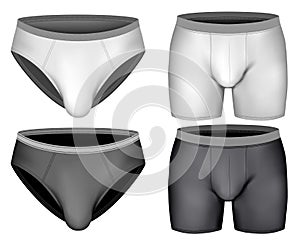 Mens traditional briefs and boxer