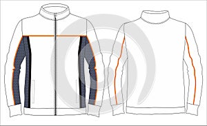 mens tricot jacket print vector art