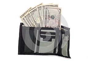 Mens wallet with American dollars