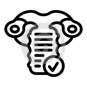 Menstrual luteal phase icon outline vector. Prevent female pregnancy