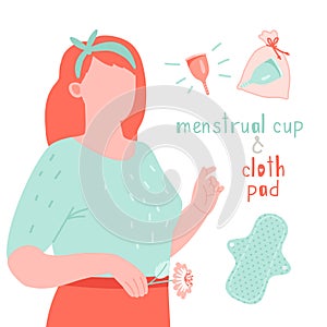 Menstruation, female without hygiene problems