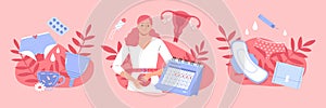 Menstruation Flat Design Concept