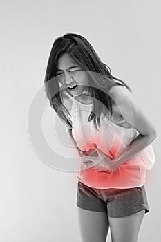 Menstruation pain or stomach ache, severe pain