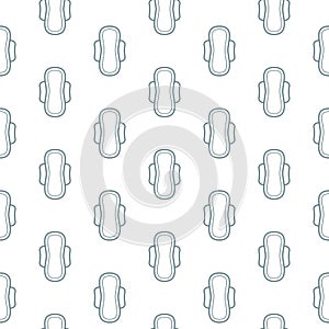 Menstruation and sanitary napkin icon isolated seamless pattern on white background