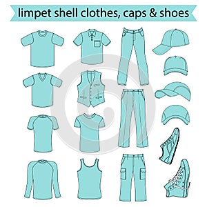 Menswear, headgear & shoes limpet shell collection photo