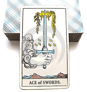 Ace of Swords Tarot Card Mental Clarity New Ideas New Plans Justice Communicatio photo