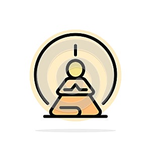 Mental Concentration, Concentration, Meditation, Mental, Mind Abstract Circle Background Flat color Icon