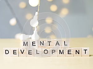 Mental Development. Words Typography Concept