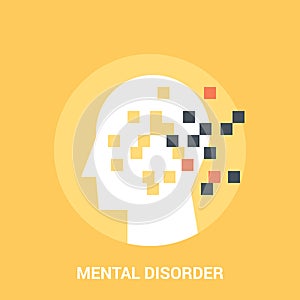 Mental disorder icon concept