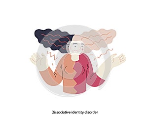 Mental disorders vector illustration series