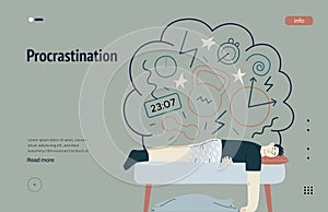 Mental disorders vector web template