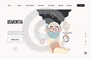 Mental disorders vector web template