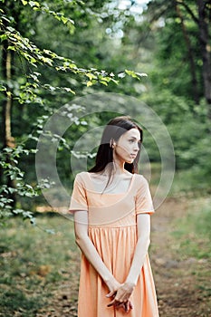 Mental health of adolescents, Teen Mental Health. Psychological support for teens. Outdoor portrait of teenager girl in