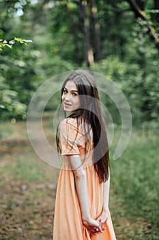 Mental health of adolescents, Teen Mental Health. Psychological support for teens. Outdoor portrait of teenager girl in