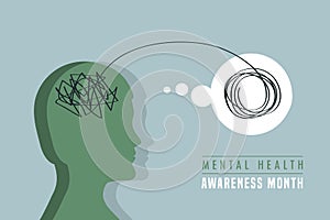 mental health awareness month concept man brain