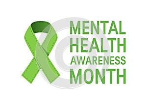 Mental health awareness month, vector flat style