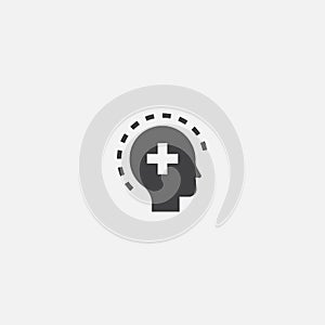 Mental health base icon. Simple sign