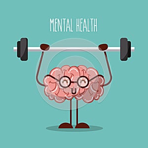 Mental health brain lifting weights image