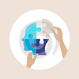 Mental health concept vector illustration