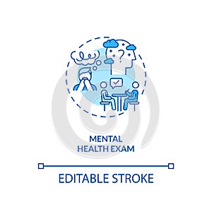 Mental health exam concept icon