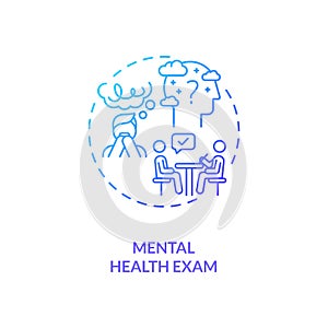 Mental health exam concept icon