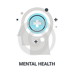 Mental health icon concept