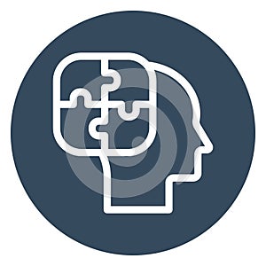 Mental health, psychiatry, Line vector icon which can easily modify or edit