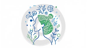 Mental health, psychology vector concept. Positive thinking, self care, healthy slow life. Wellbeing, wellness mind.