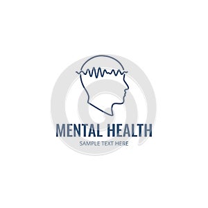 Mental health vector concept in simple flat style