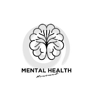 Mental health vector logo icon design