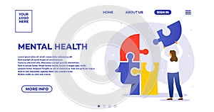 Mental health web page modern style illustration