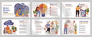 Mental mindset types concept for presentation slide template