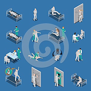 Mental Patients Isometric Set