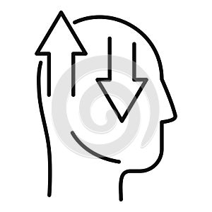 Mental perception icon, outline style