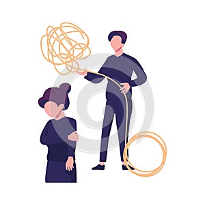 mental rigidity flat style illustration vector design