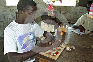 Mentally disabled Ghanaian boy is puzzling